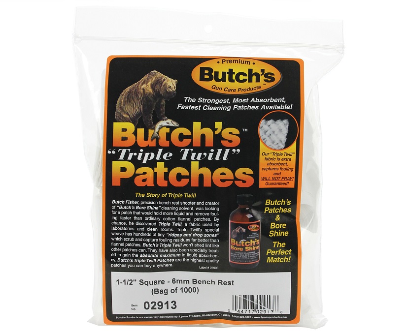 Butchs TRIPLE TWILL Loop Reiniging Doekjes  6mm vierkant 38mm verpakking 1000 stuks